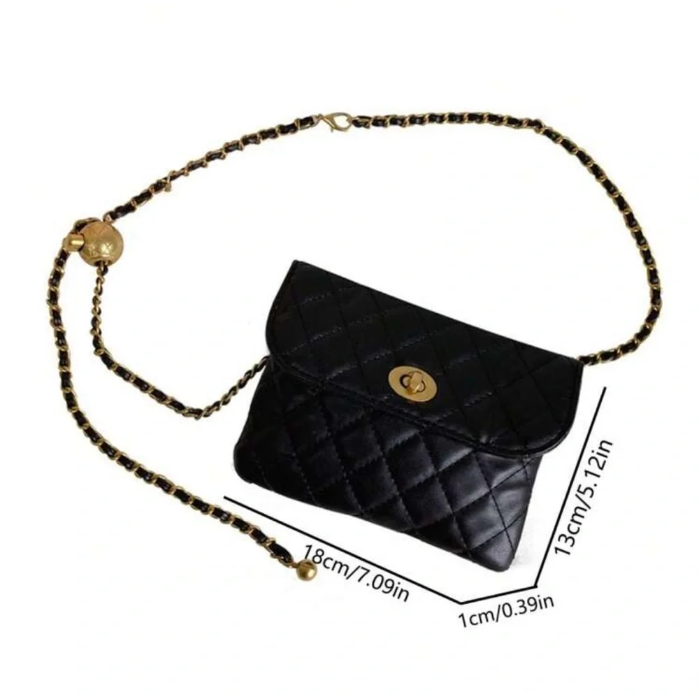 (Large) Luxe Quilted Fanny Pack Purse - Picture 3 of 4